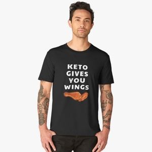 Keto Gives You Wings Funny Ketogenic Diet Tee XL